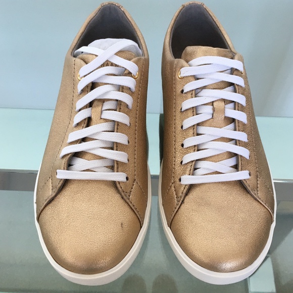 Cole Haan Gold Grand Crosscourt II Sneakers Sz 7 BNIB - Picture 1 of 11